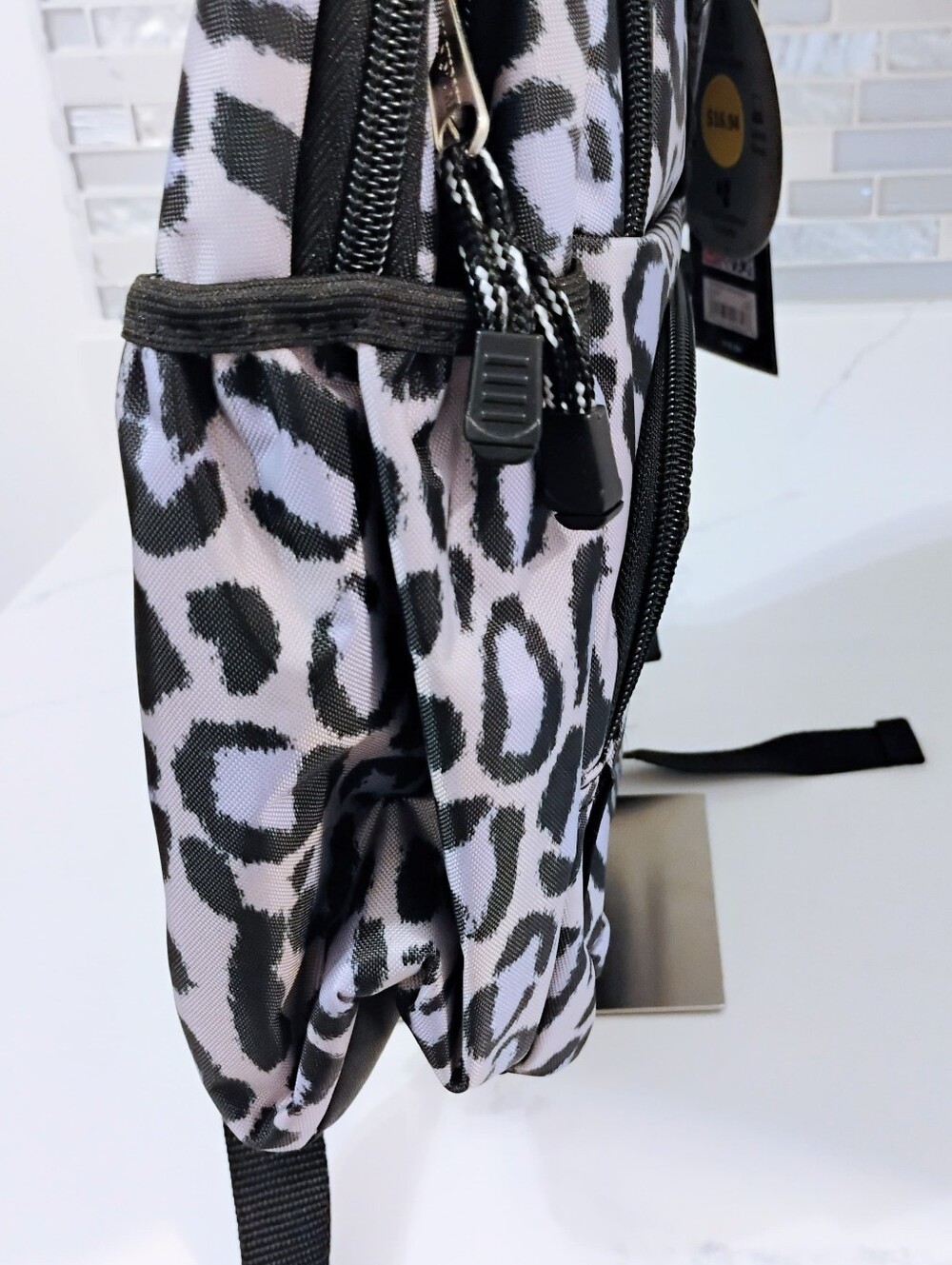 NWT Eastsport Laptop Backpack - Purple, Black, Gray Leopard Print - Picture 10 of 15